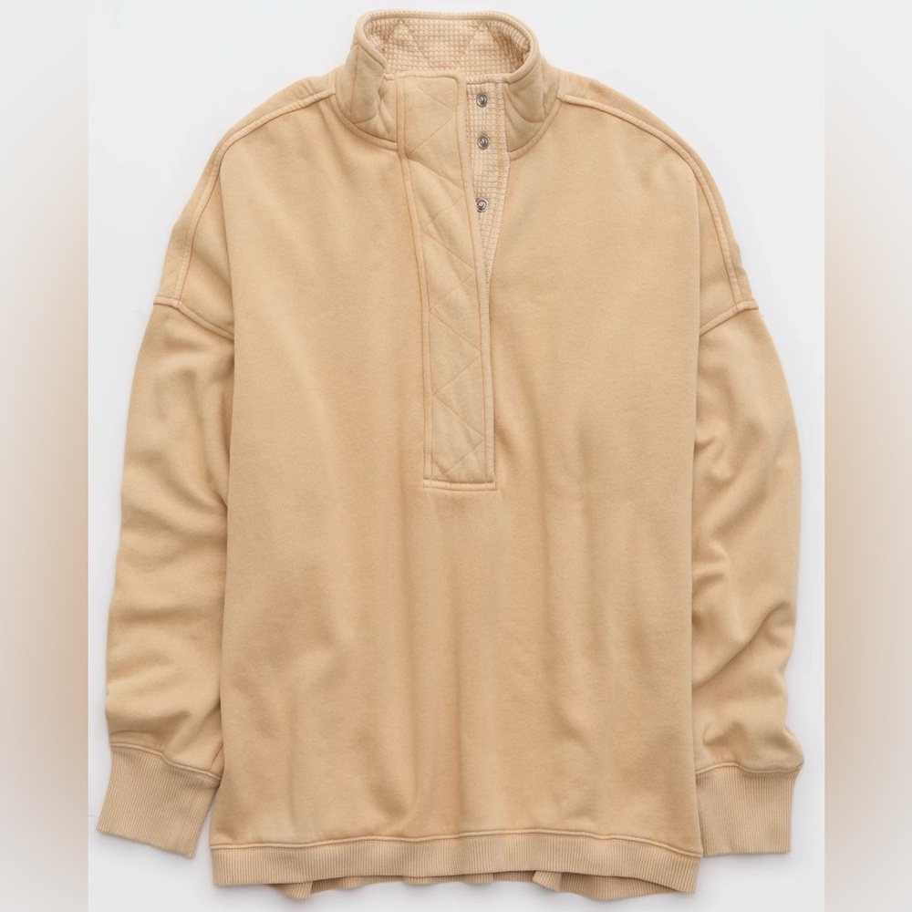 Aerie Getaway Quarter Snap Sweatshirt
